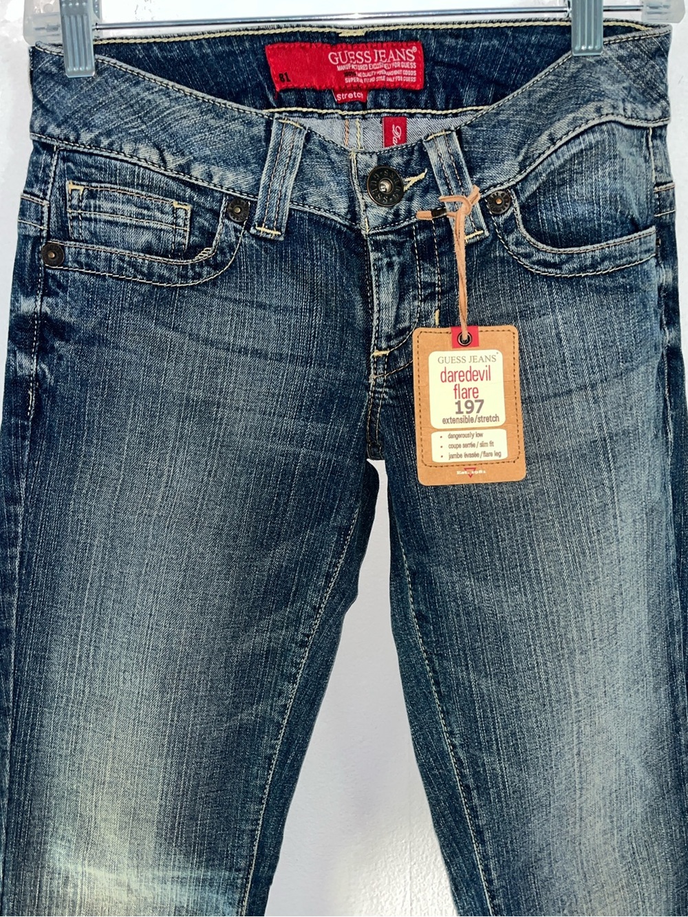 GUESS Blue Denim Flare Jeans - Daredevil Style